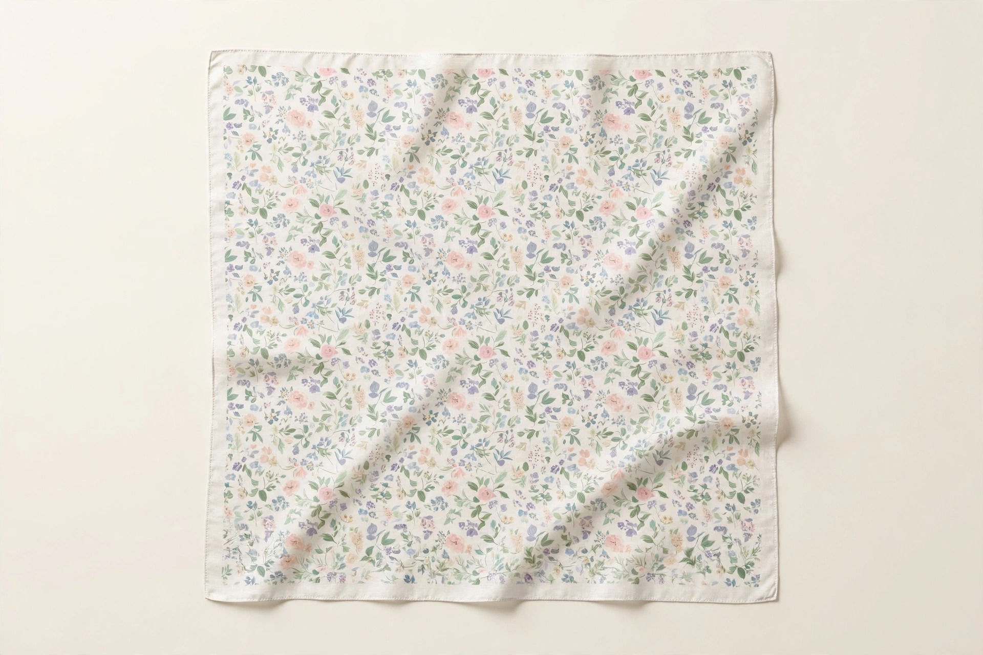 Printed lawn scarf draped for summer